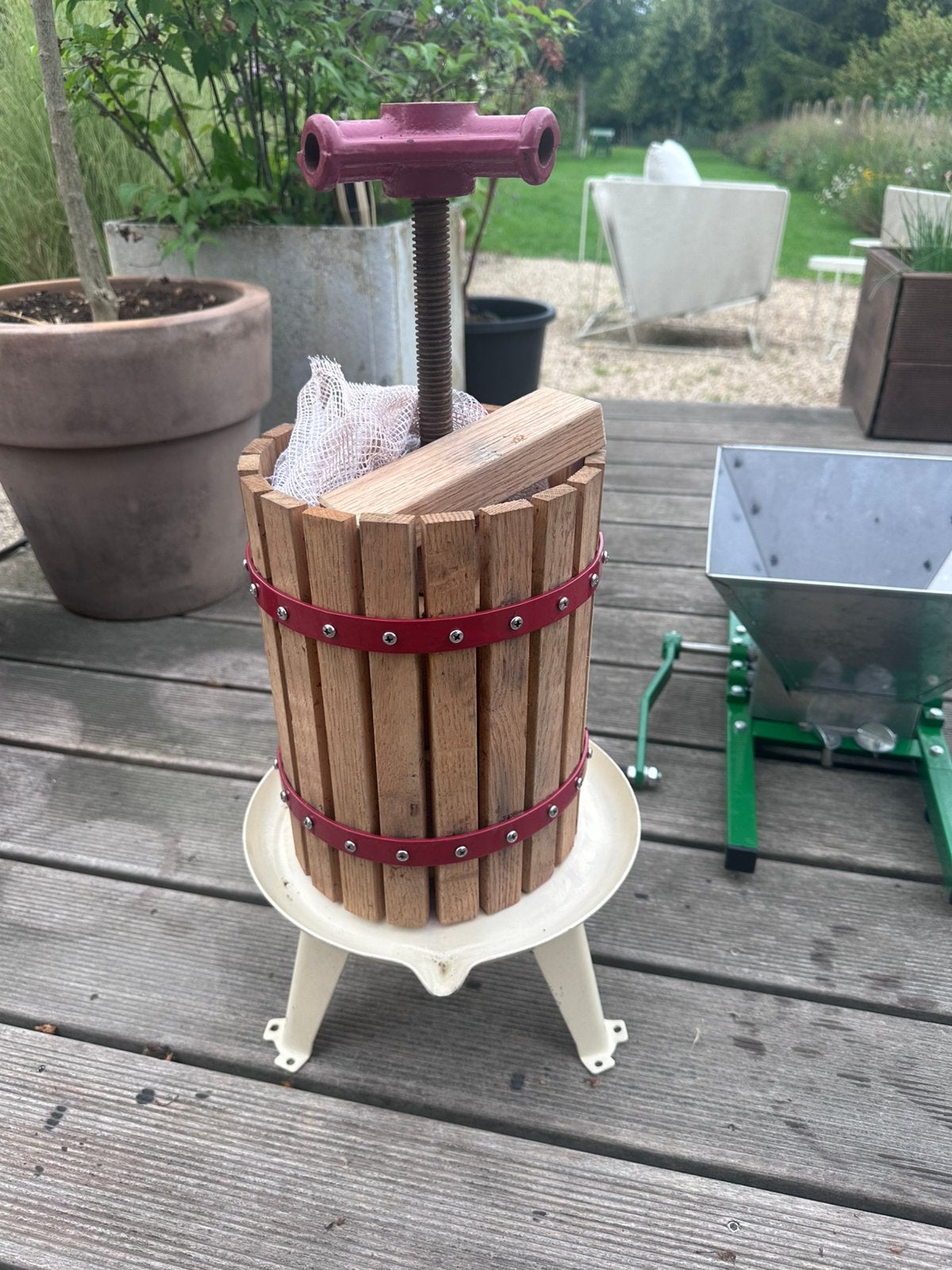 Fruitpers en vruchten verhakselaar, Hobby en Vrije tijd, Overige Hobby en Vrije tijd, Ophalen of Verzenden, Zo goed als nieuw