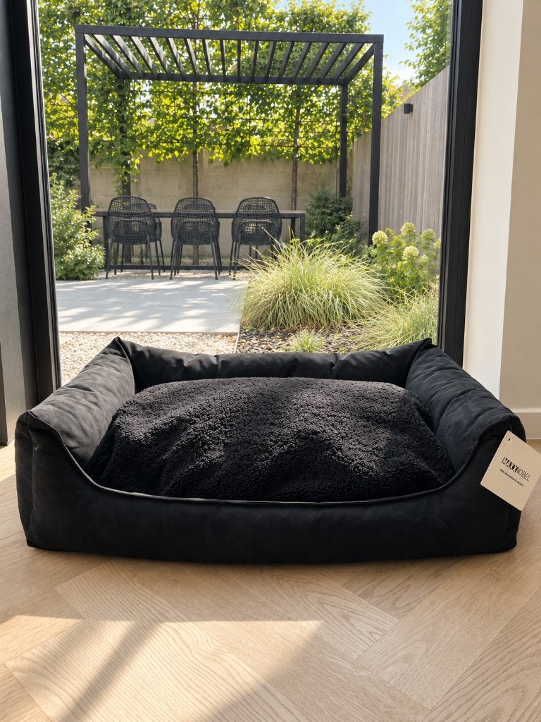 Lit orthopédique MaxxNobel pour chien cuir look noir Medium, Enlèvement ou Envoi, Neuf