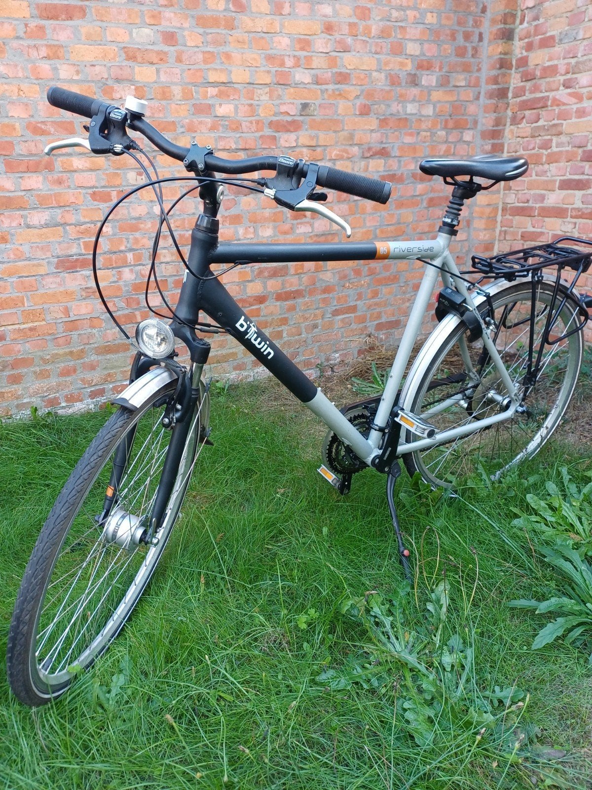 Mooie Herenfiets B-twin Riverside, Fietsen en Brommers, Ophalen, Velgrem, Versnellingen, Zo goed als nieuw