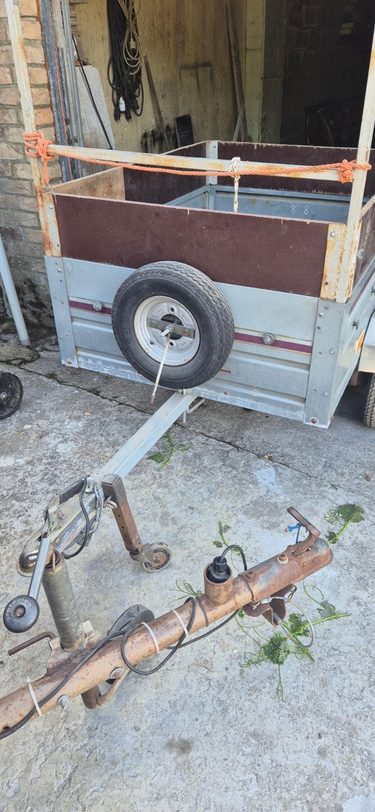 Kleine aanhangwagen met plaatstalen bodem 1m30 x1m, Auto diversen, Aanhangers en Bagagewagens, Ophalen of Verzenden