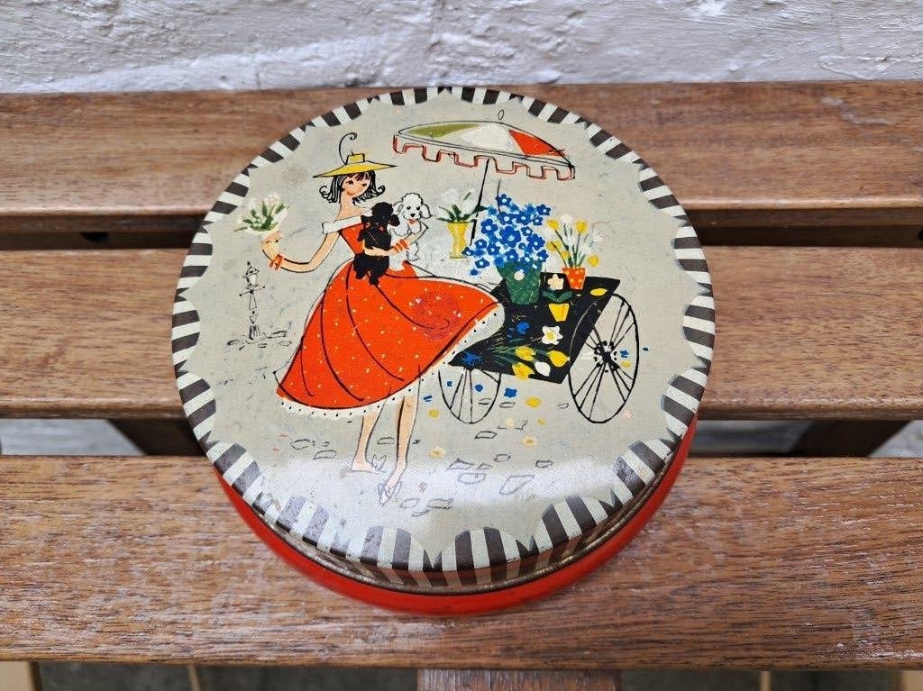 ancienne boîte à biscuit Macfarlane Lang & Co métallique, Collections, Boîte en métal, Enlèvement ou Envoi, Utilisé, Biscuits