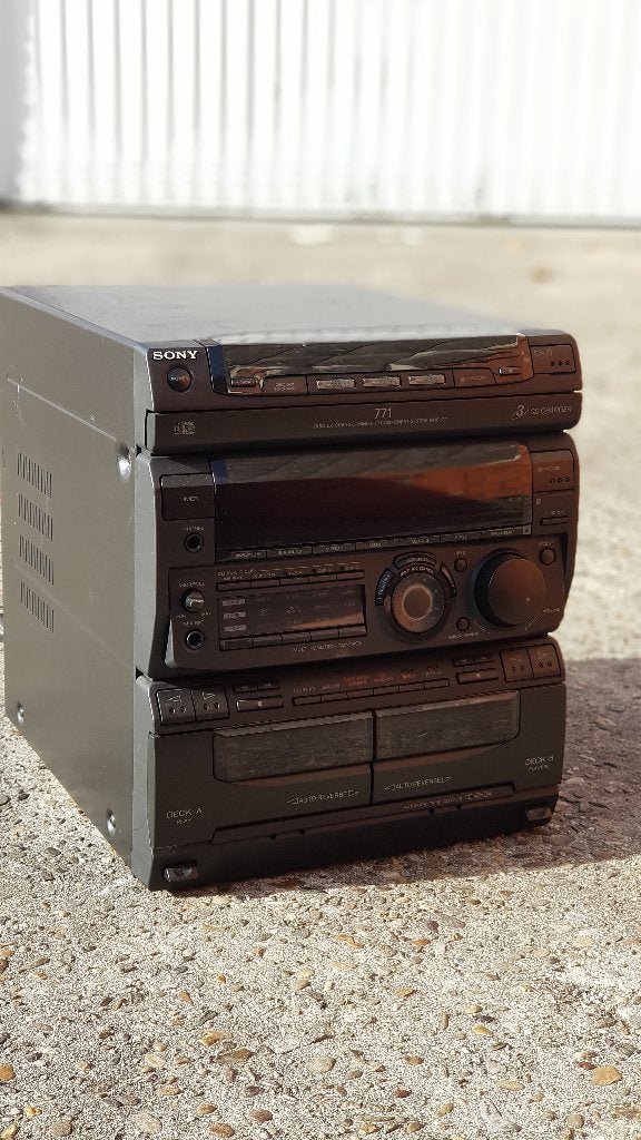 Sony HCD-H771 mini stereotoren, Enlèvement ou Envoi, Utilisé, Deck cassettes ou Lecteur-enregistreur de cassettes, Sony