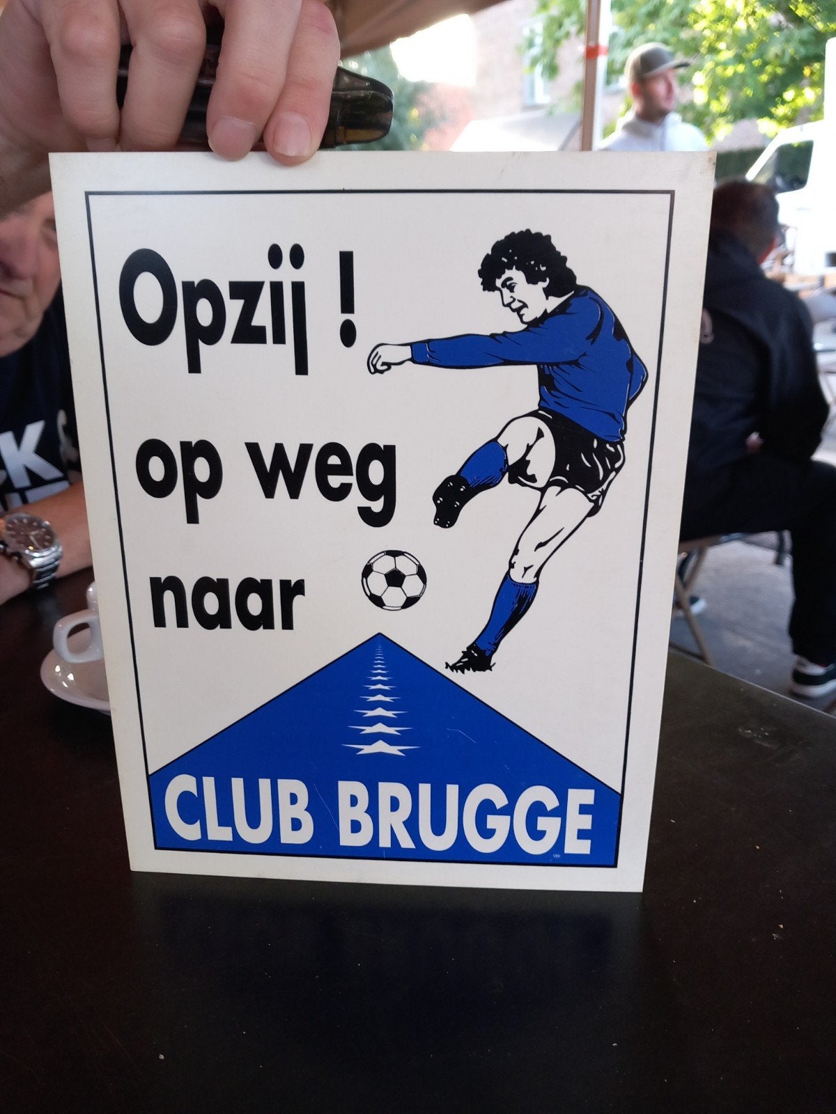 Vintage Club Brugge Affiche jaren 70 80 voor in de Mancave, Enlèvement