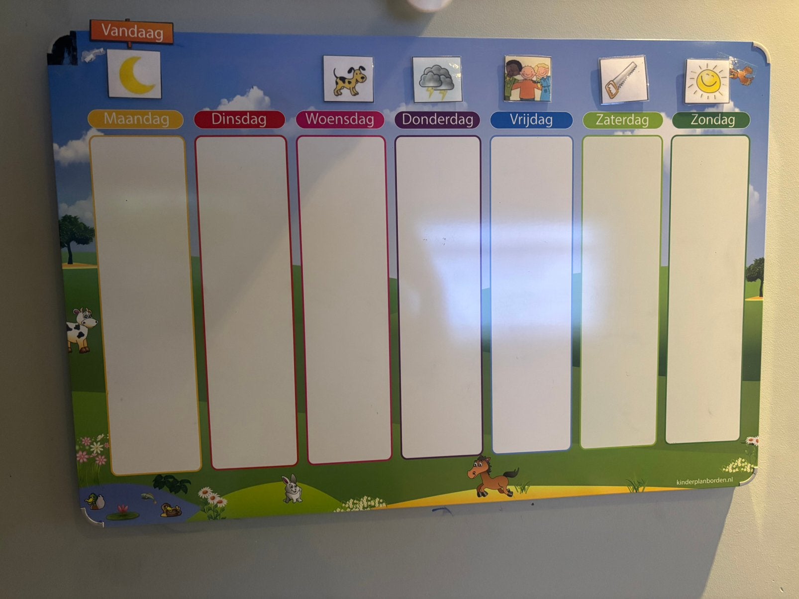 Een magnetich planbord, Ophalen, Zo goed als nieuw