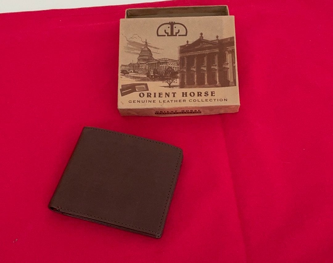 Bruine lederen portefeuille., Ophalen, Nieuw