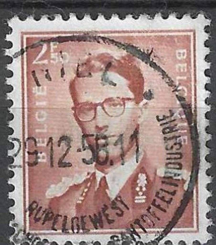 Belgique 1957 - Yvert 1028a - Roi Baudouin (ST), Envoi, Affranchi, Oblitéré, Maison royale