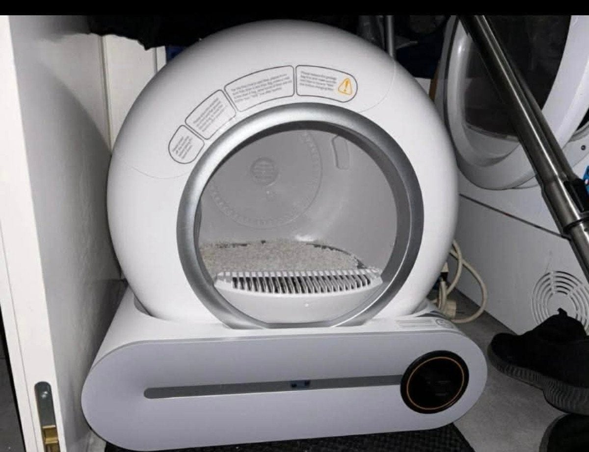 Litière automatique neuve dans sa boîte, Enlèvement