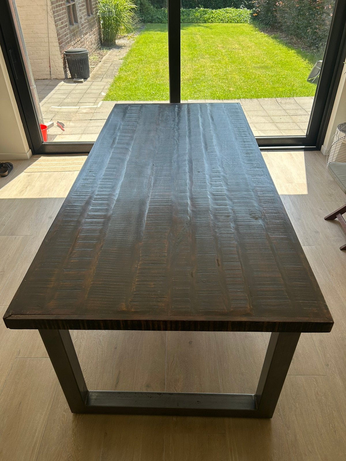 Mangohouten Eettafel, Huis en Inrichting, Tafels | Eettafels, Ophalen, Zo goed als nieuw
