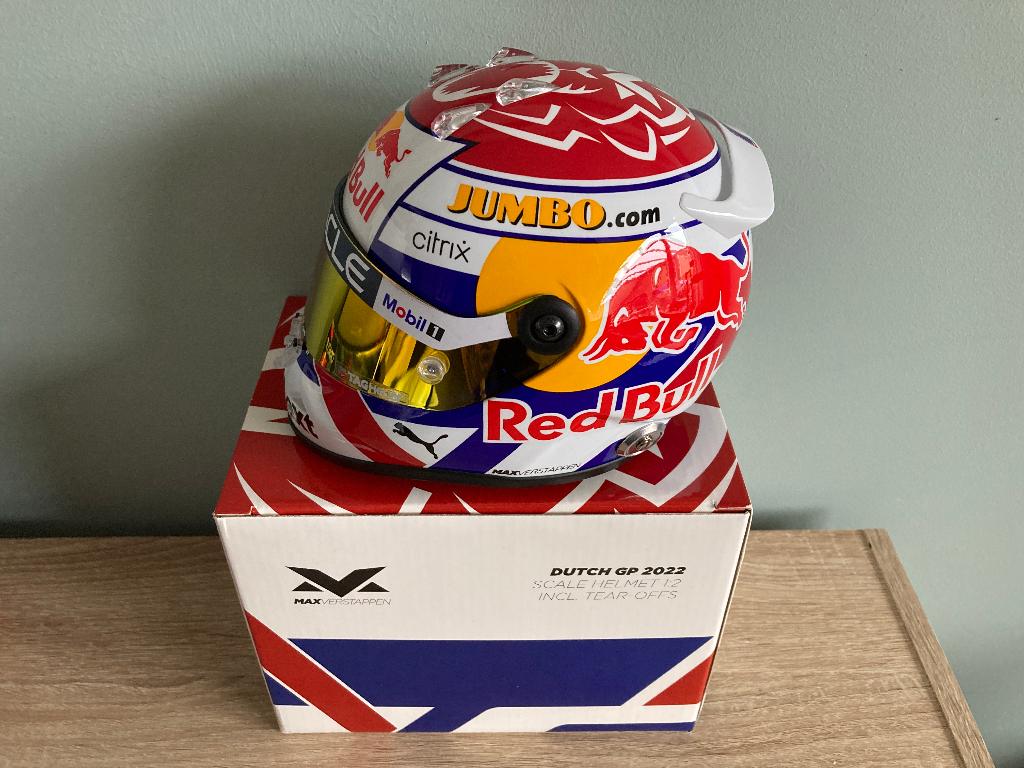 Max Verstappen 1:2 helm Dutch GP 2022 Red Bull Racing RB18, Verzamelen, Ophalen of Verzenden, Nieuw, Formule 1