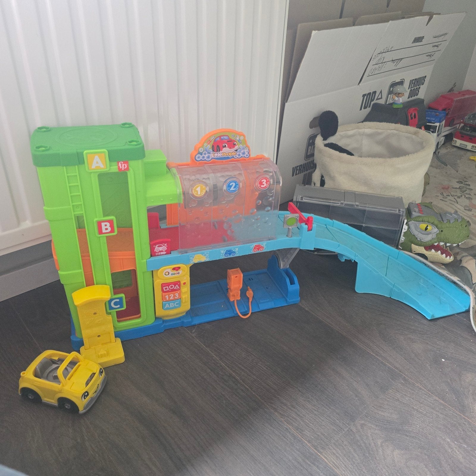 Fisher price wasstraat, Ophalen