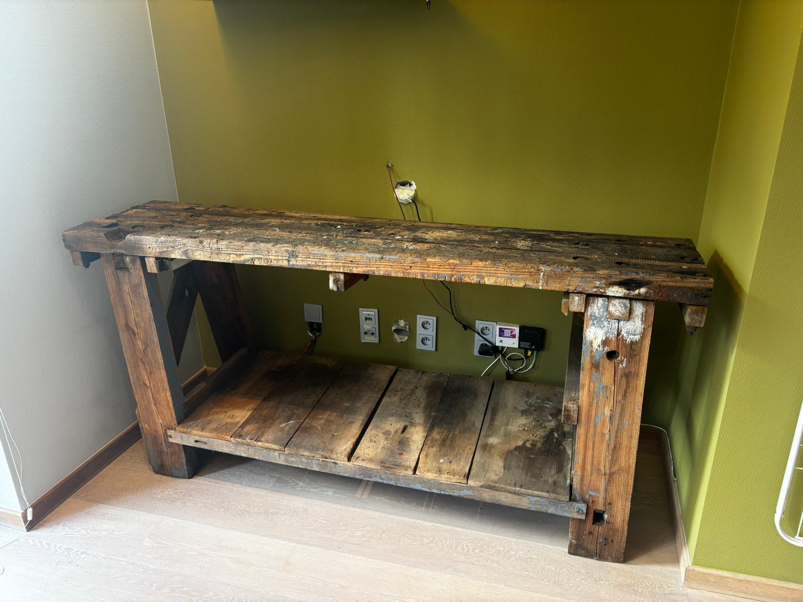 Vintage werkbank, Huis en Inrichting, Ophalen, Zo goed als nieuw