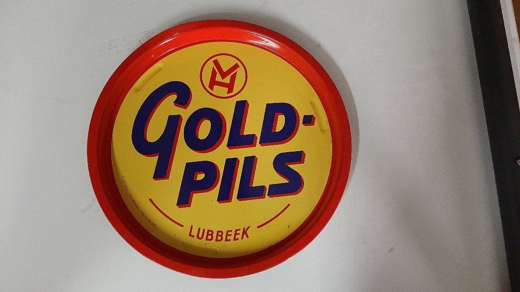 Zeldzame brouwerijschotel — GOLD-PILS Lubbeek - Jaren 50/60, Ophalen