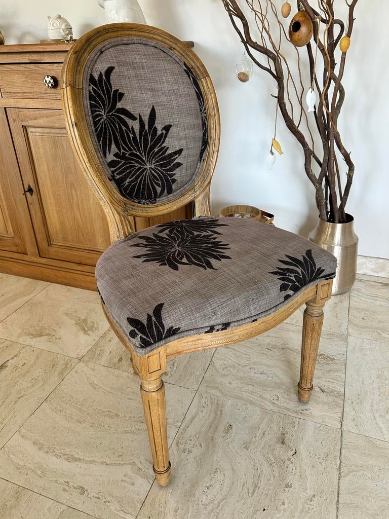 Chaise médaillon, Huis en Inrichting, Stoelen, Ophalen, Gebruikt, Grijs, Vijf, Zes of meer stoelen