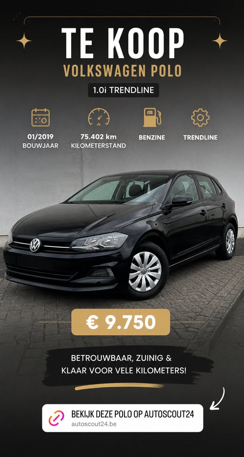 Polo Trendline 1.0, Euro 5, Achat, Boîte manuelle, 5 portes