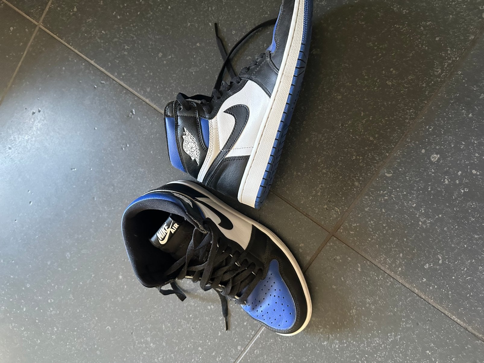 Air Jordan 1 Retro High OG "Royal Toe" - Maat 42, Zwart, Ophalen of Verzenden, Zo goed als nieuw, Sneakers