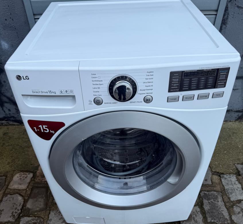 Garantie 1an XXL Lave linge LG Grand format 15kg./WI-FI/A++, Electroménager, Programme lavage à la main, Comme neuf, Chargeur frontal