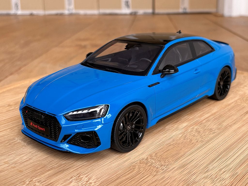 Audi RS5 (B9) Coupé blauw 1:18 GT Spirit GT311 nieuw in doos, Enlèvement ou Envoi, Neuf, Voiture, Autres marques