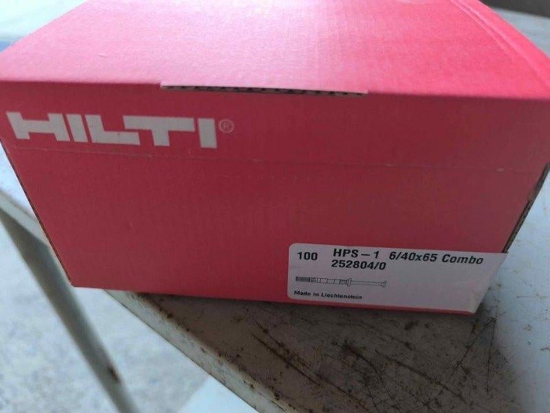 Cheville Hilti HPS-1 6 40x65 combo 10 € la boite de 100 pces, Ophalen, Nieuw, Knutselwerk