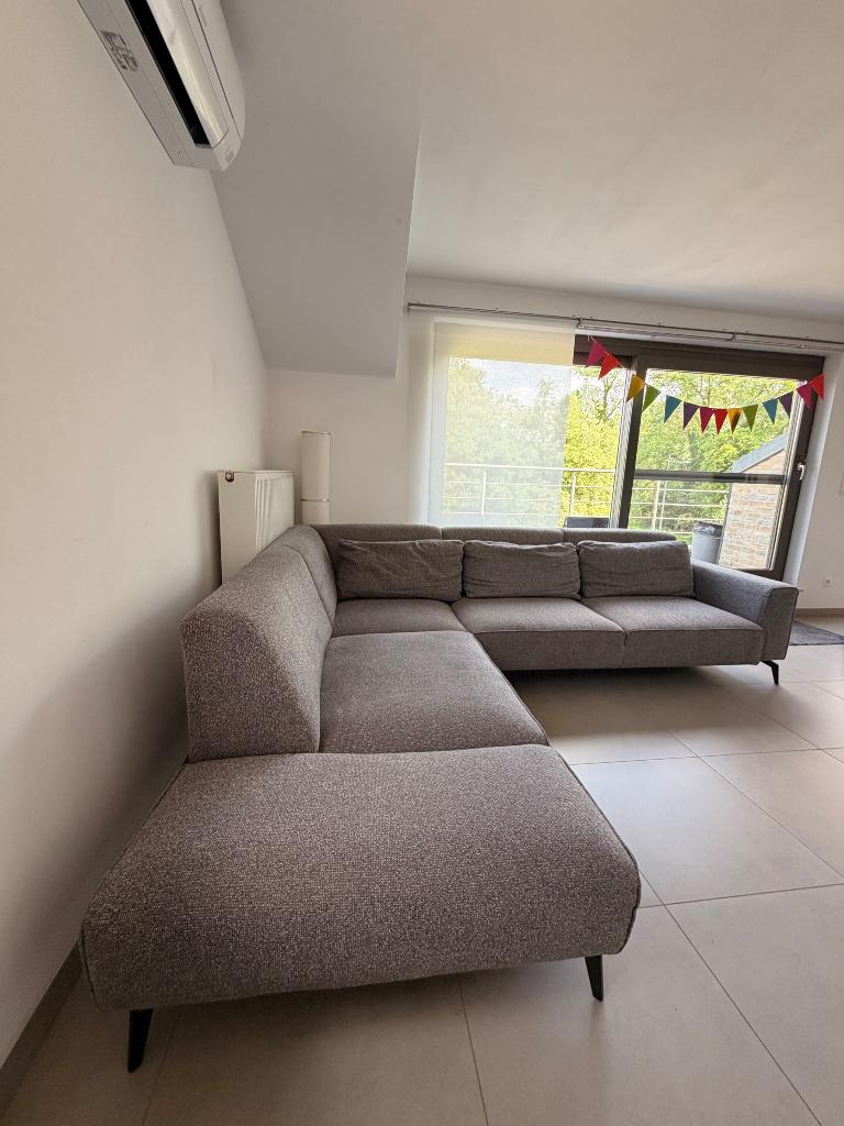 Hoeksalon Zetel grijs antraciet, Ophalen, 250 tot 300 cm, 100 tot 125 cm, Hoekbank