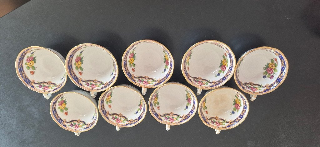 Service à Thé ancien 8 tasses et 8 sous-tasses, Antiquités & Art, Enlèvement