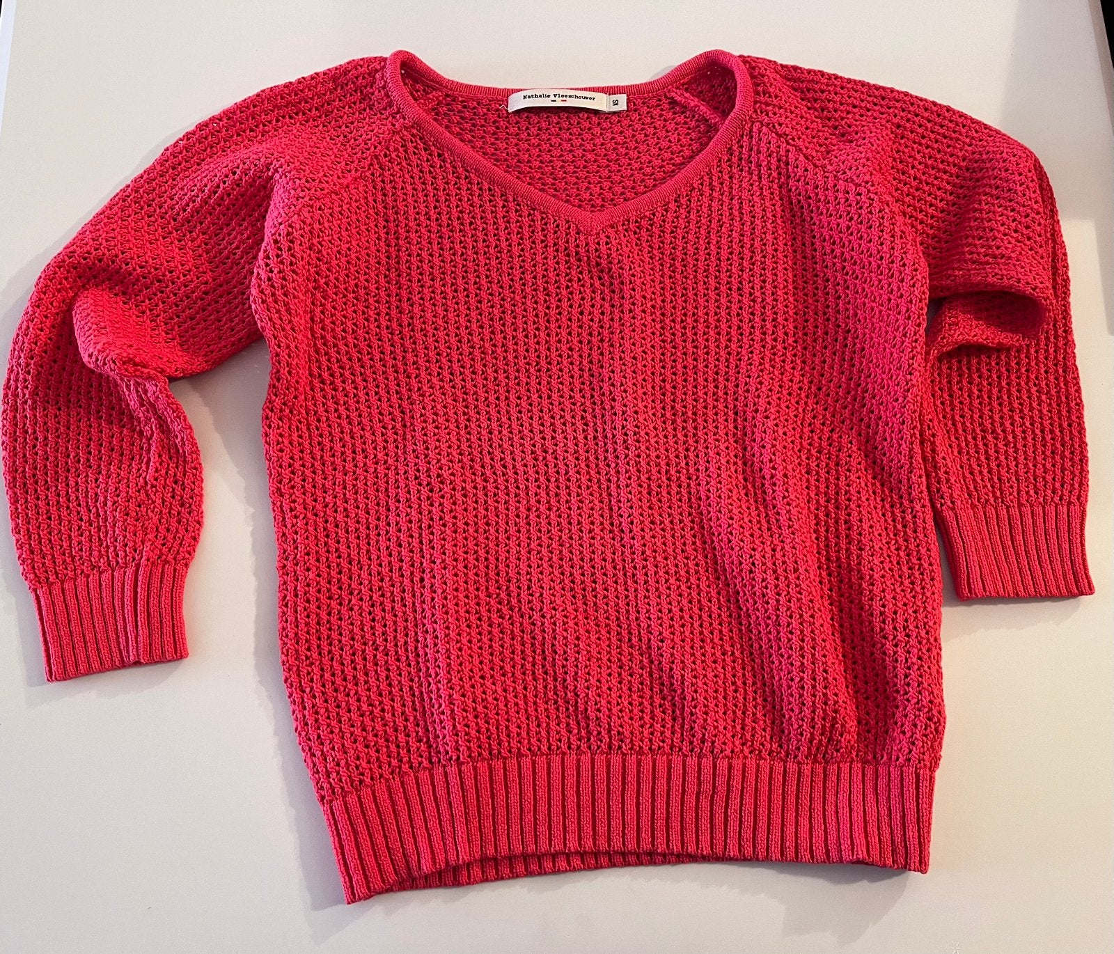 Donkerroze trui NATHALIE VLEESCHOUWER maat XS, Enlèvement, Comme neuf, Taille 34 (XS) ou plus petite