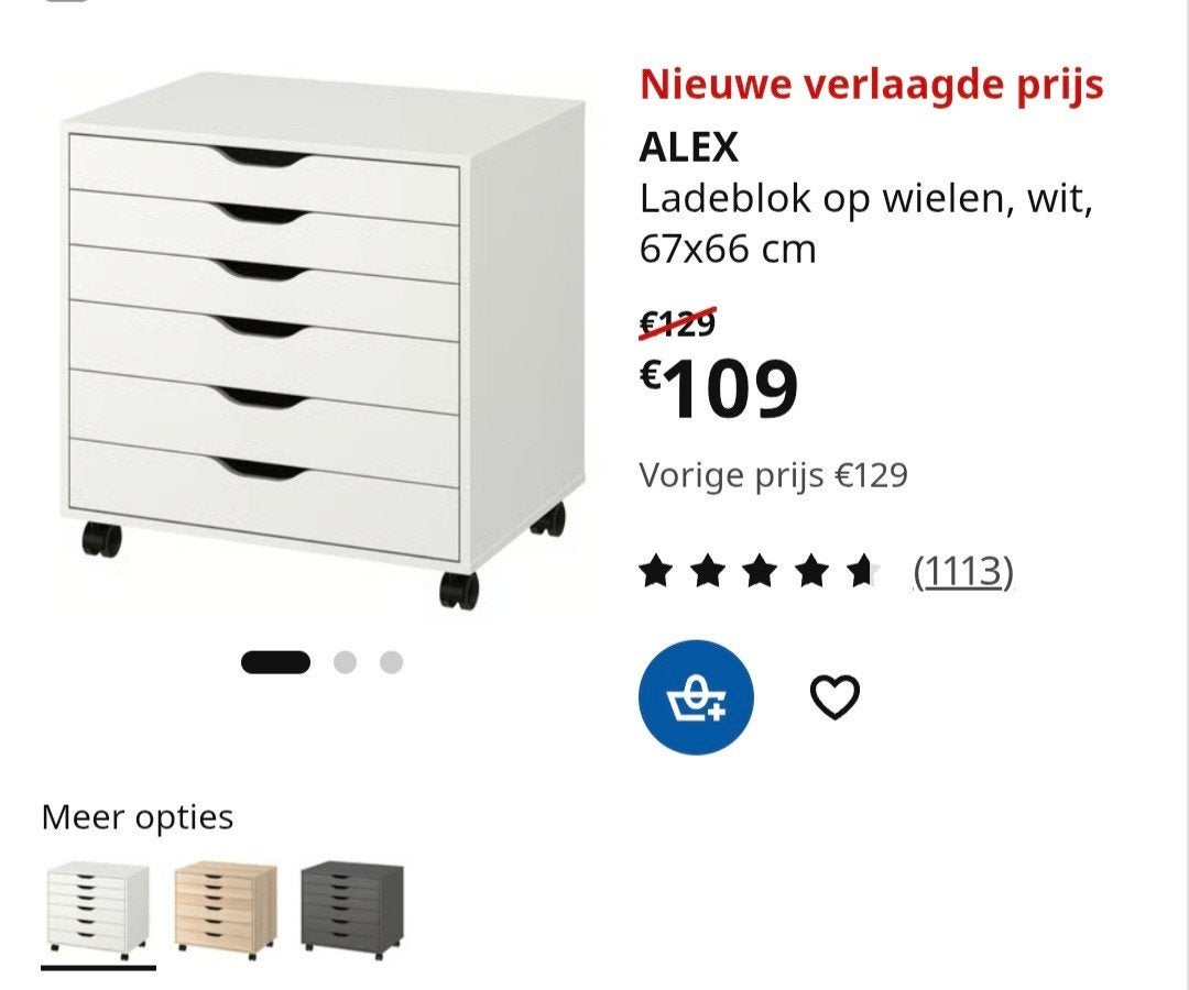 ladeblok met 6 schuiven, Ophalen, 5 laden of meer, 50 tot 100 cm, Zo goed als nieuw