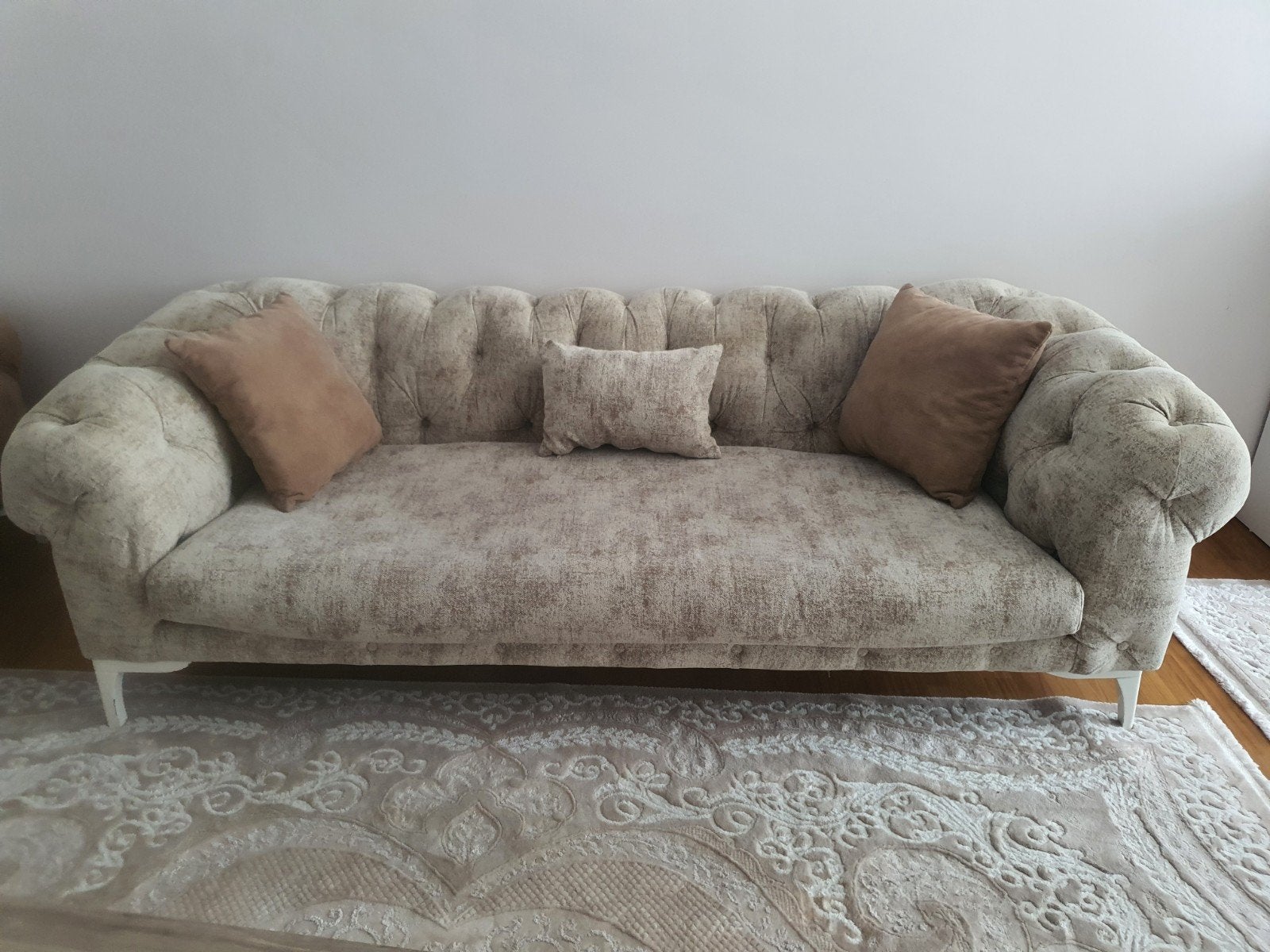 2 x zetel Chesterfield, Huis en Inrichting, Ophalen, Gebruikt, Minder dan 75 cm, 150 tot 200 cm