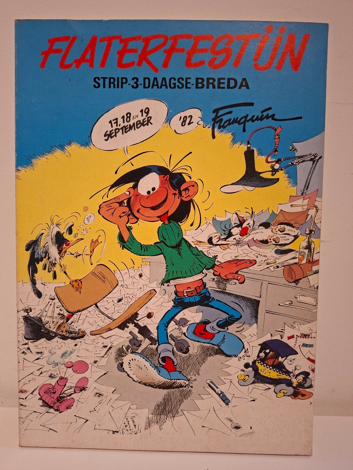 Stripschrift nr 162/163 1982 met extra bijlage Guust Flater, Boeken, Stripverhalen, Eén stripboek, Ophalen of Verzenden, André Franquin