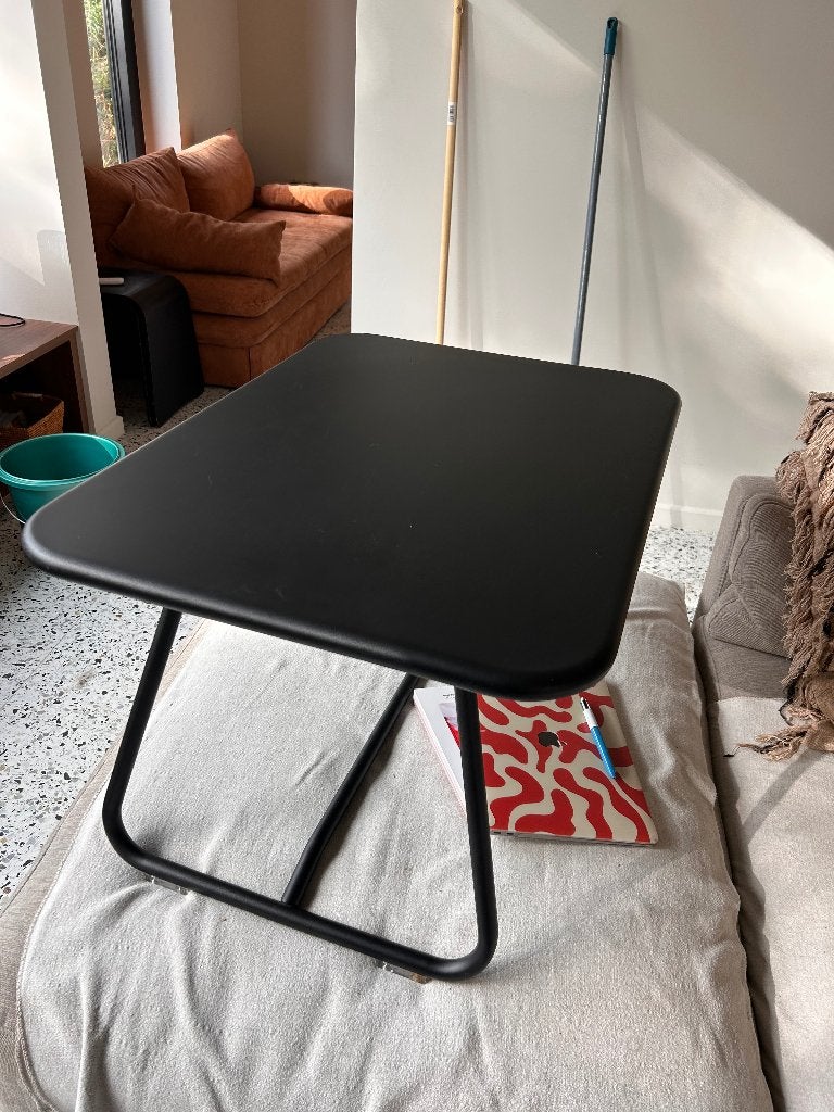 Fermob Sixties bijzettafel, lage tuintafel zwart, Ophalen, Gebruikt, Rechthoekig, Metaal