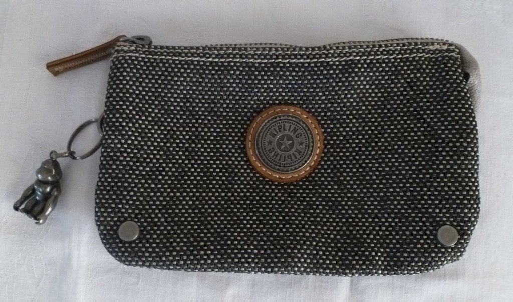 Kipling grote portemonnee „creativity L” + metalen aap, Ophalen of Verzenden, Gebruikt, Beige, Overige merken