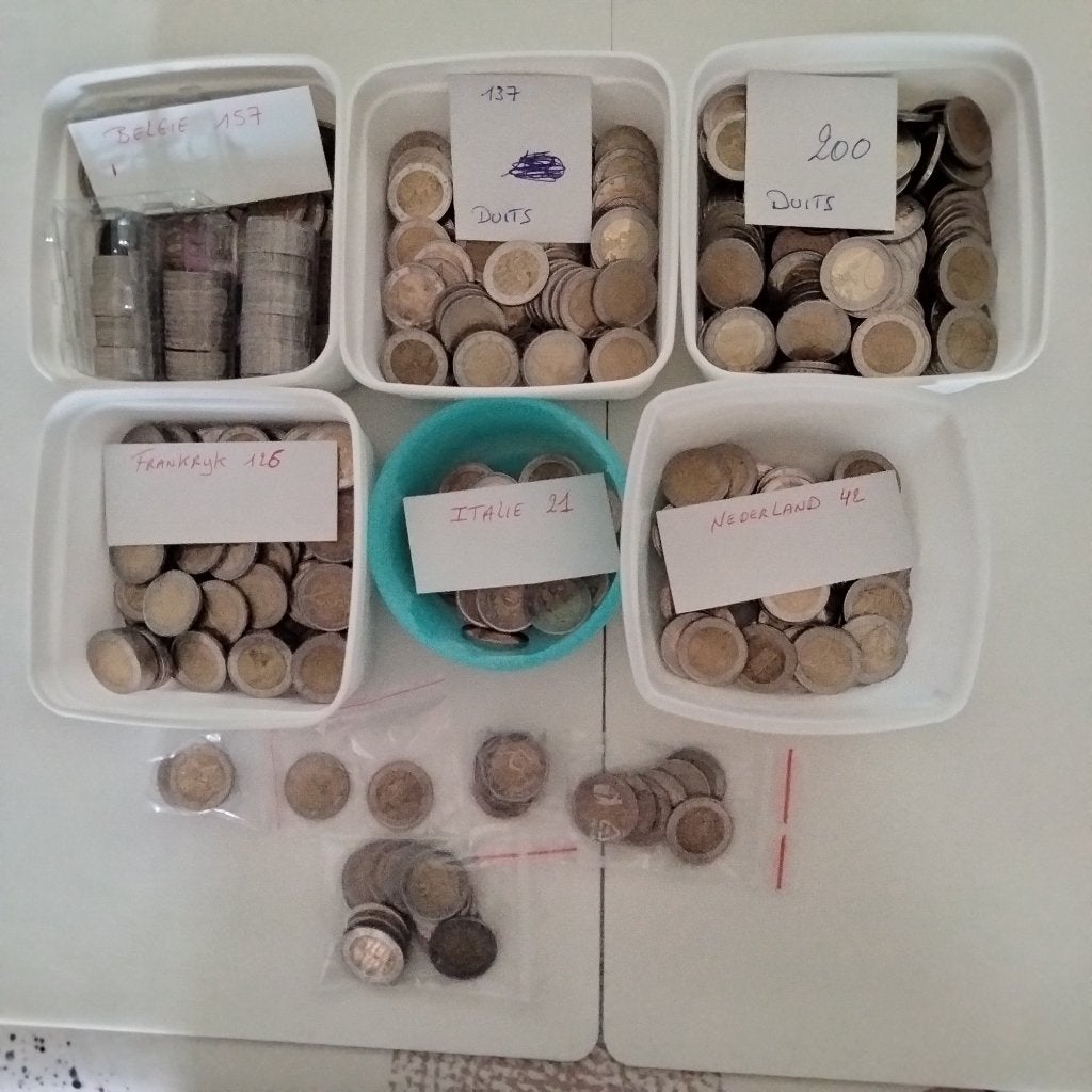 2 euro circulatie herdenkingsmunten = 718 stuks, Timbres & Monnaies, Enlèvement, Autres pays, 2 euros, Monnaie en vrac