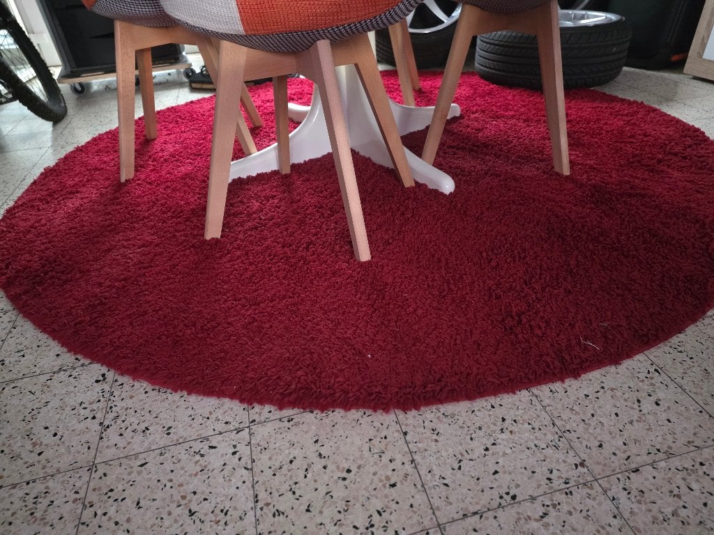 Tapis rond rouge, Enlèvement, Utilisé, Rouge, Rond