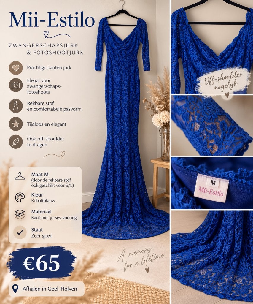 Mii-Estilo Spirea zwangerschapsjurk blauw – maat M, Vêtements | Femmes, Vêtements de grossesse, Taille 38/40 (M), Enlèvement, Robe