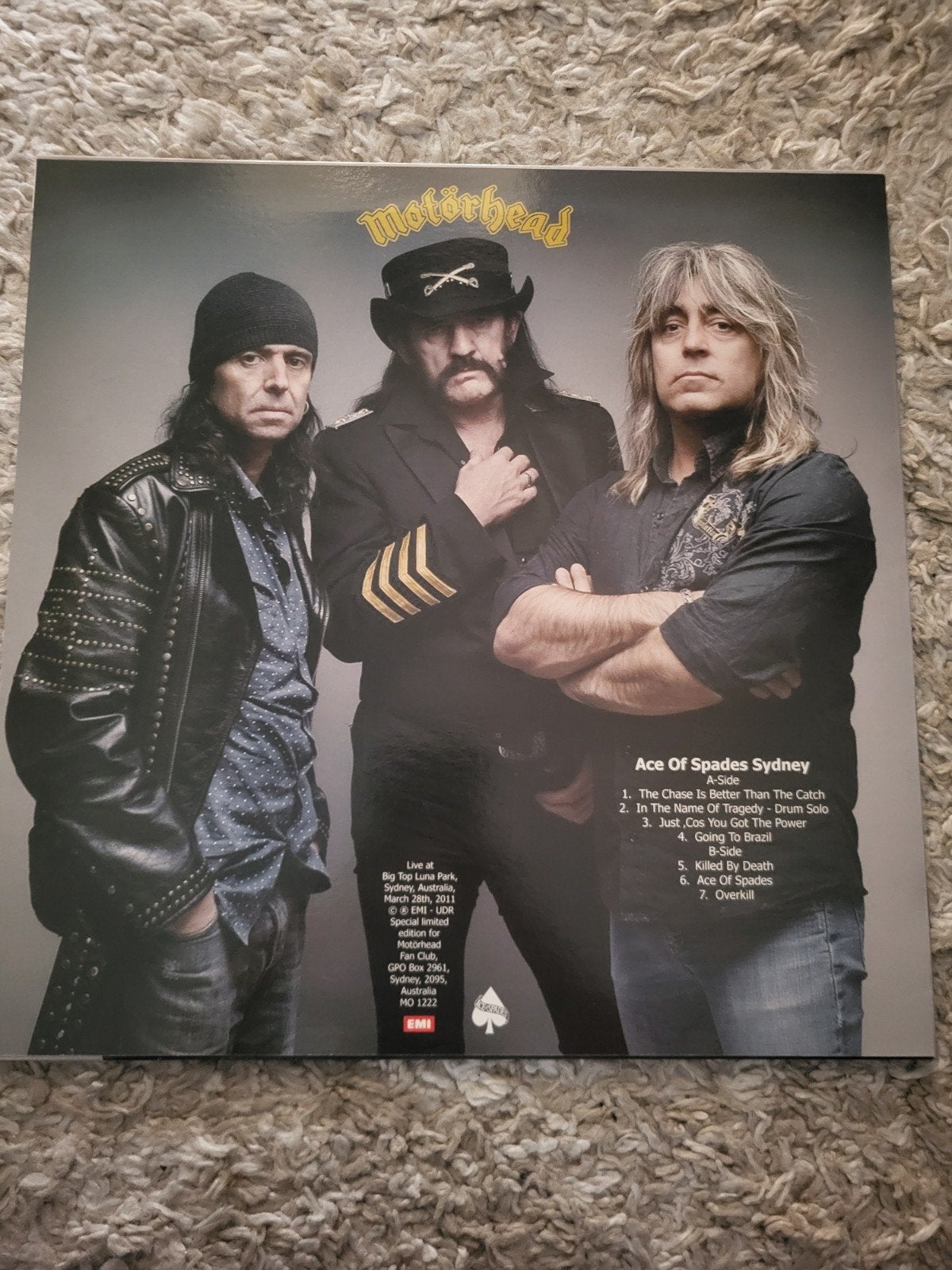 Disque photo Motörhead Ace Of Spades SydneyLimited Fan Club, CD & DVD, Vinyles | Hardrock & Metal, Hard rock, LP, Picture disc
