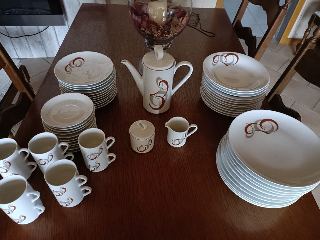 Volledig eet- en koffieservies – 12 personen, Ophalen, Gebruikt, Porselein, Compleet servies
