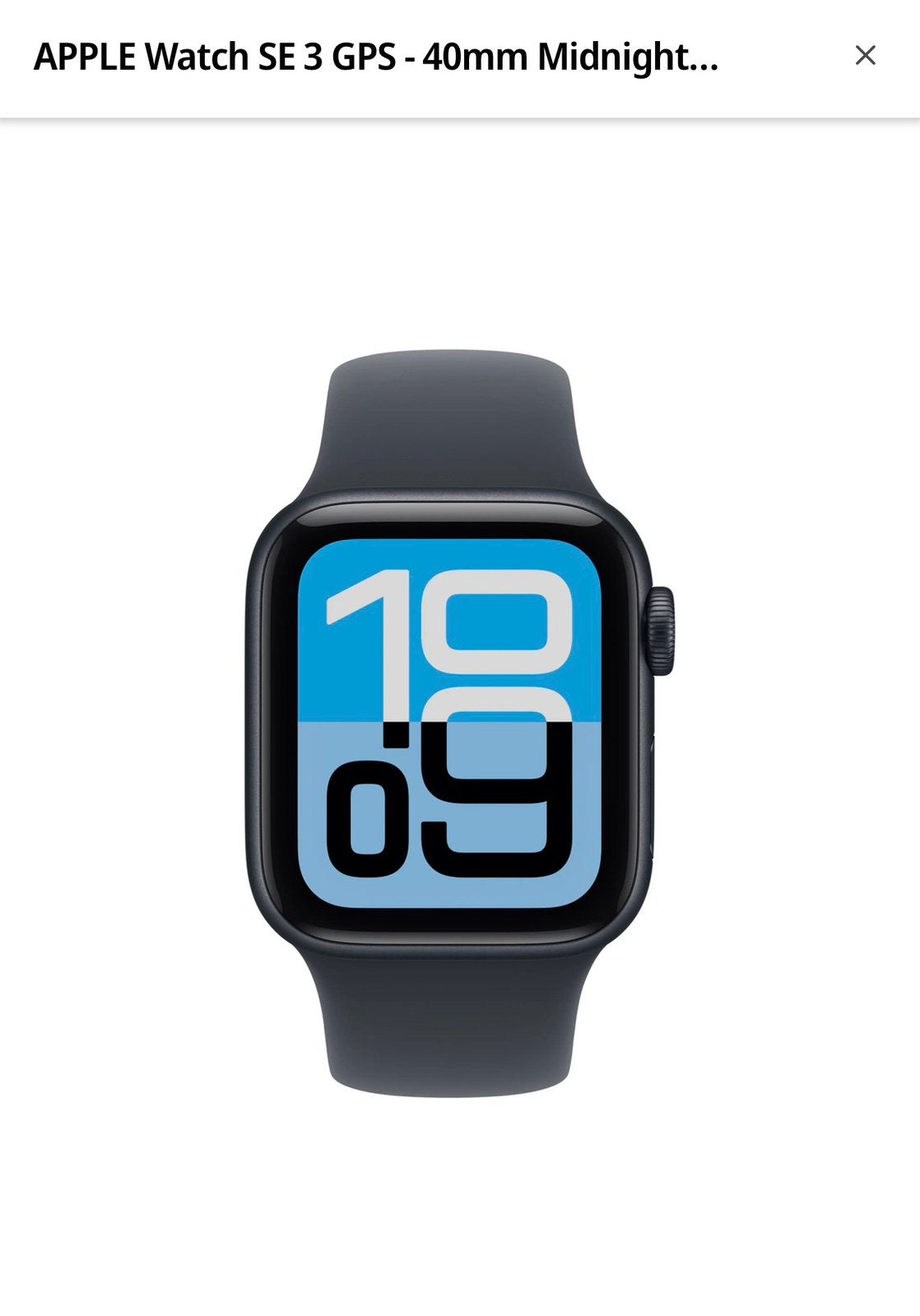 APPLE Watch SE 3 GPS - 40mm Midnight, Enlèvement ou Envoi, GPS, Comme neuf
