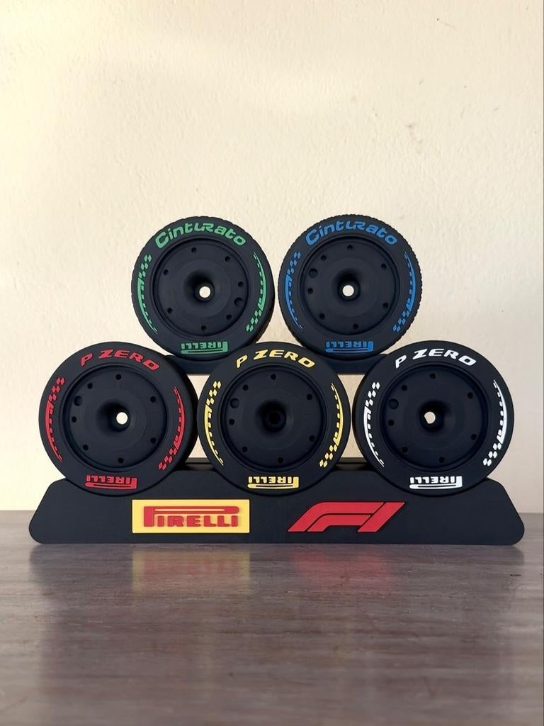 F1 2026 banden incl. stand voor de bandjes op te zetten., Ophalen of Verzenden, Nieuw, Formule 1