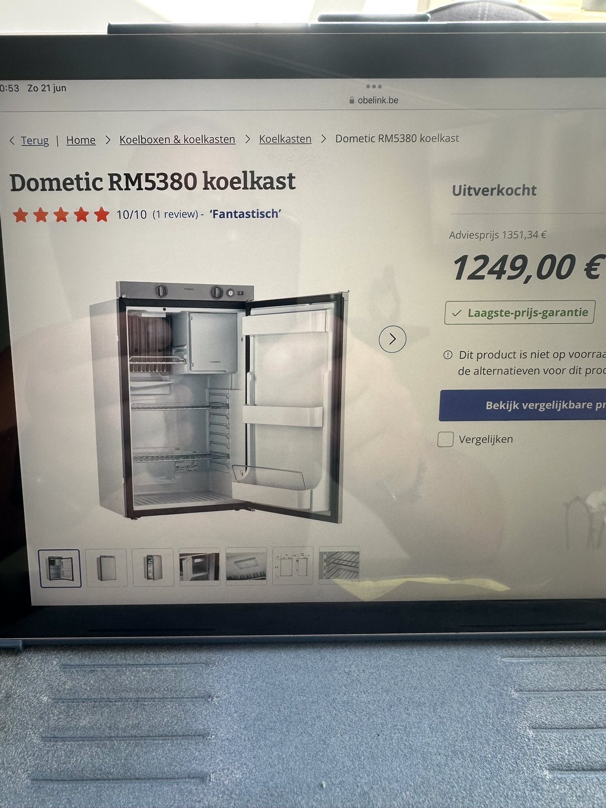 IJskast dometic RM 380, Enlèvement, Comme neuf