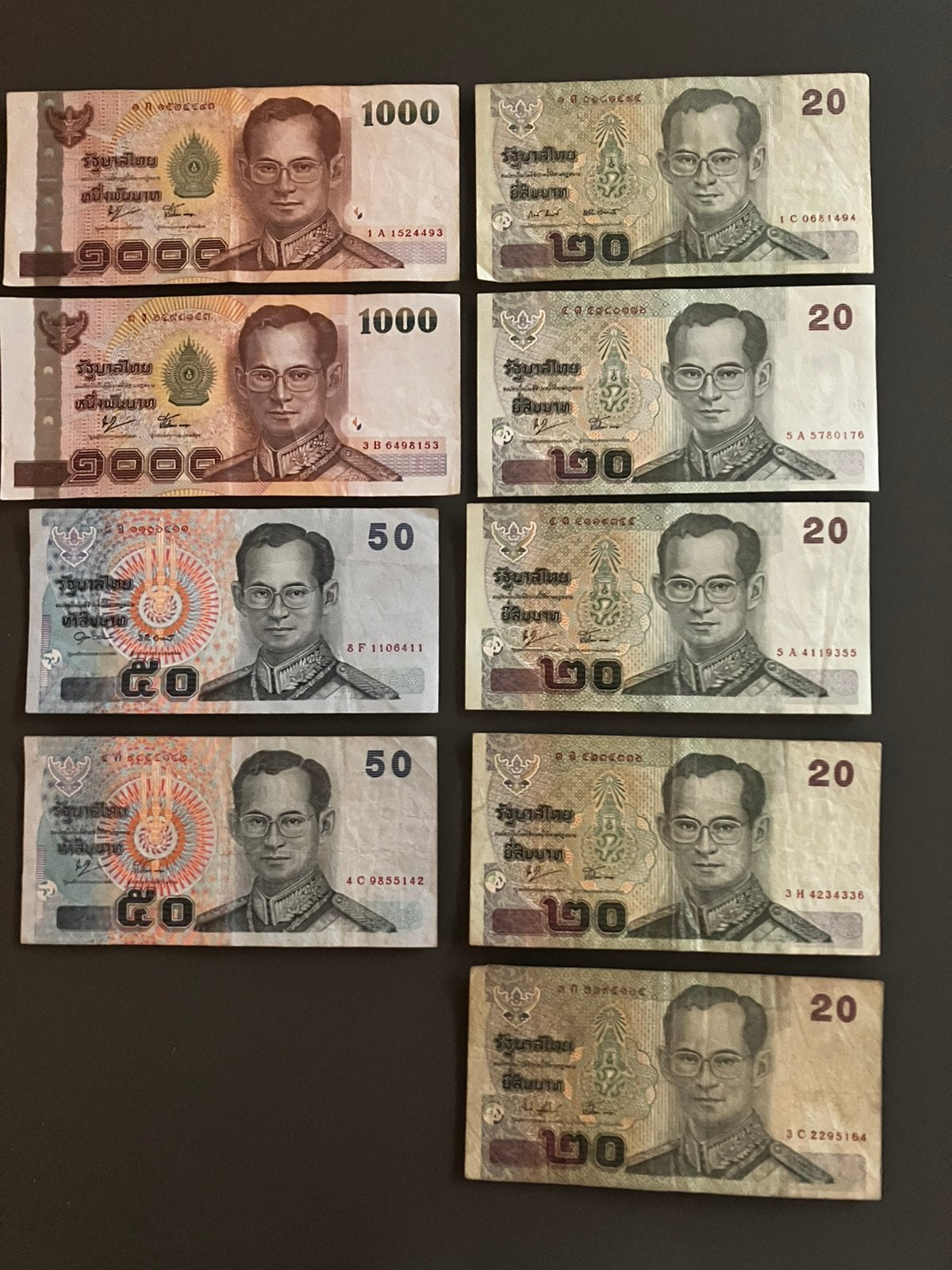 Oude THAISE bankbiljetten., Ophalen of Verzenden