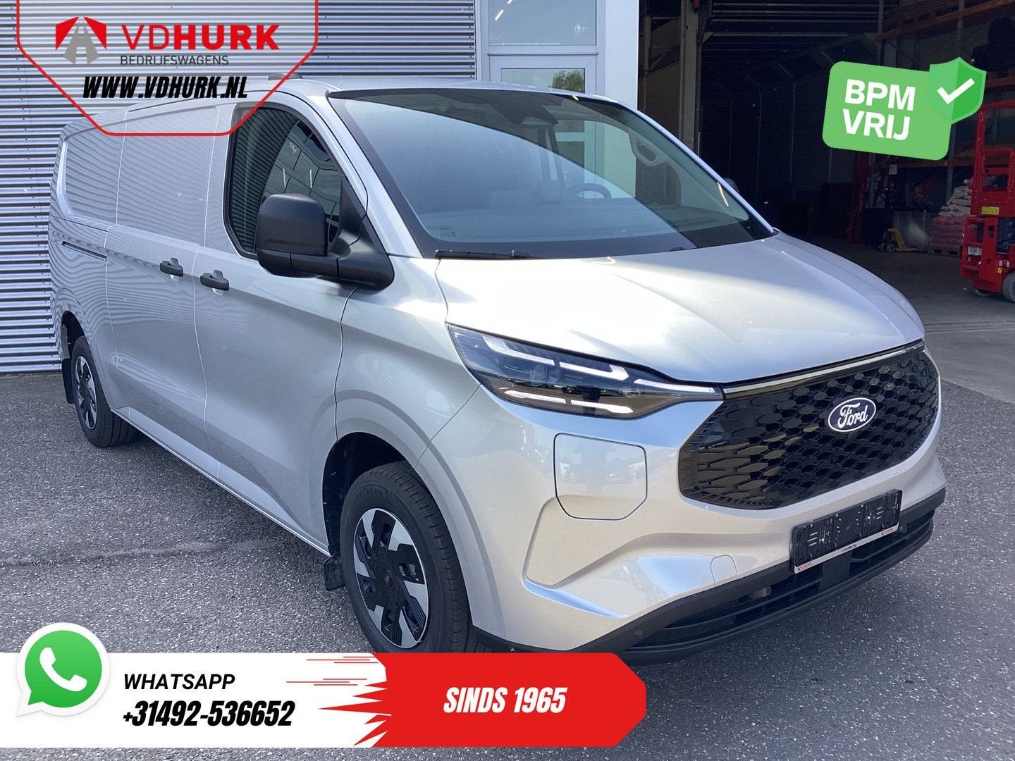 Ford E-Transit Custom L2 Trend 330 WLTP LED/ Snellader/ Stan, Automaat, Parkeersensor, Ford, Zilver of Grijs