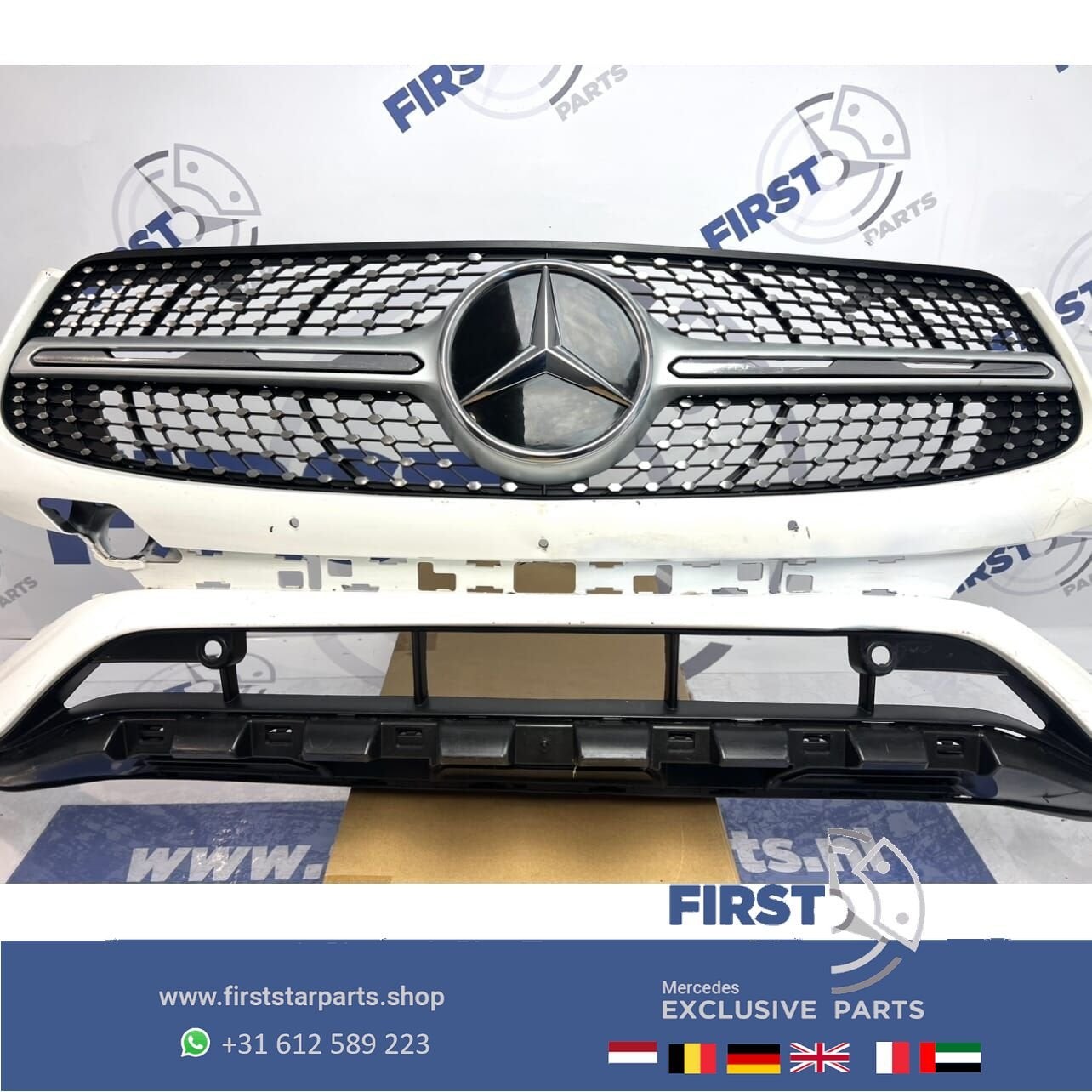 W253 GLC AMG VOORBUMPER Mercedes 2019-2022 WIT PDC chroom GL, Utilisé, -, Avant, -