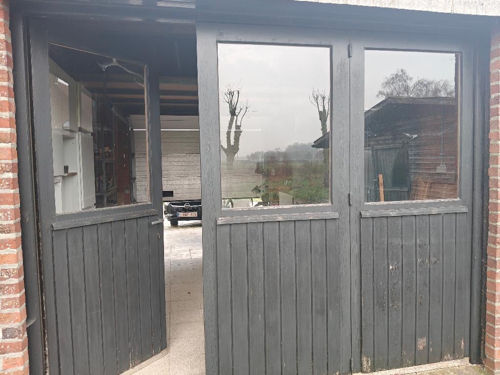 garagedeur te koop, Ophalen, Garagedeur, Hout, Gebruikt