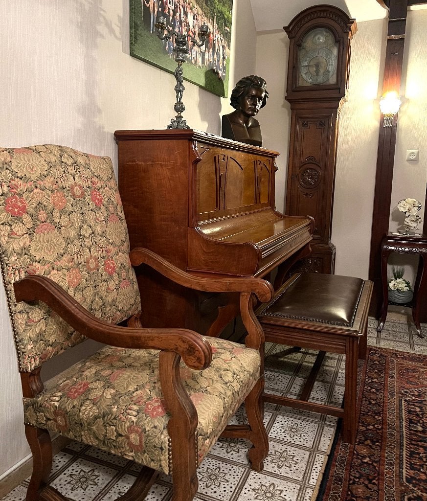 Piano - J Günther, Musique & Instruments, Pianos, Enlèvement, Utilisé, Brun, Piano