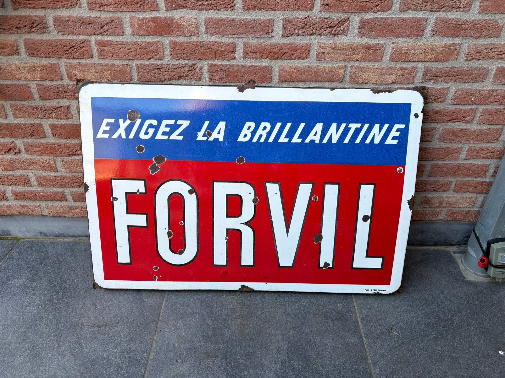 Plaque émaillée, Ophalen, Gebruikt