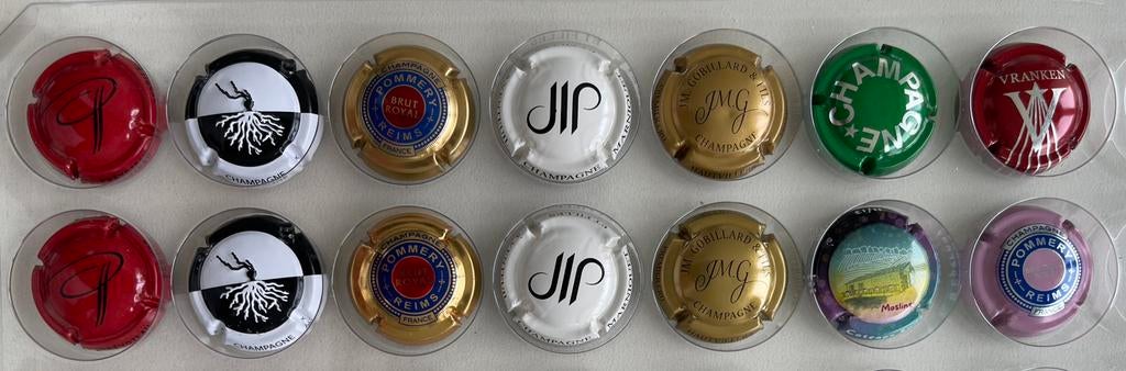 Prachtige Collectie Authentieke Champagnecapsules (14 stuks), Ophalen of Verzenden