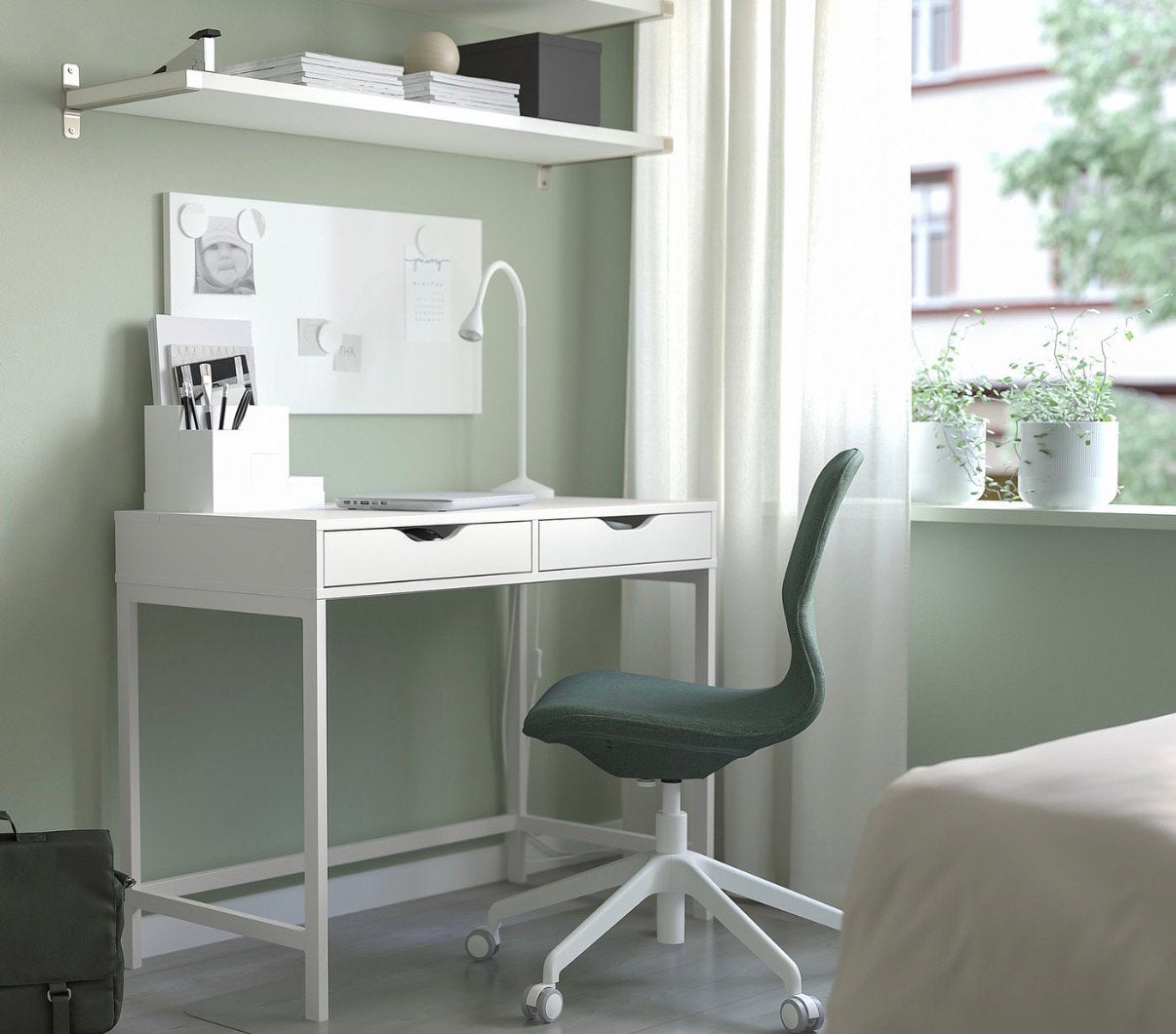 Ikea Alex wit bureau ONBERISPELIJK!!! Een must see!, Huis en Inrichting, Ophalen, 48 cm, Demontabel, Zo goed als nieuw