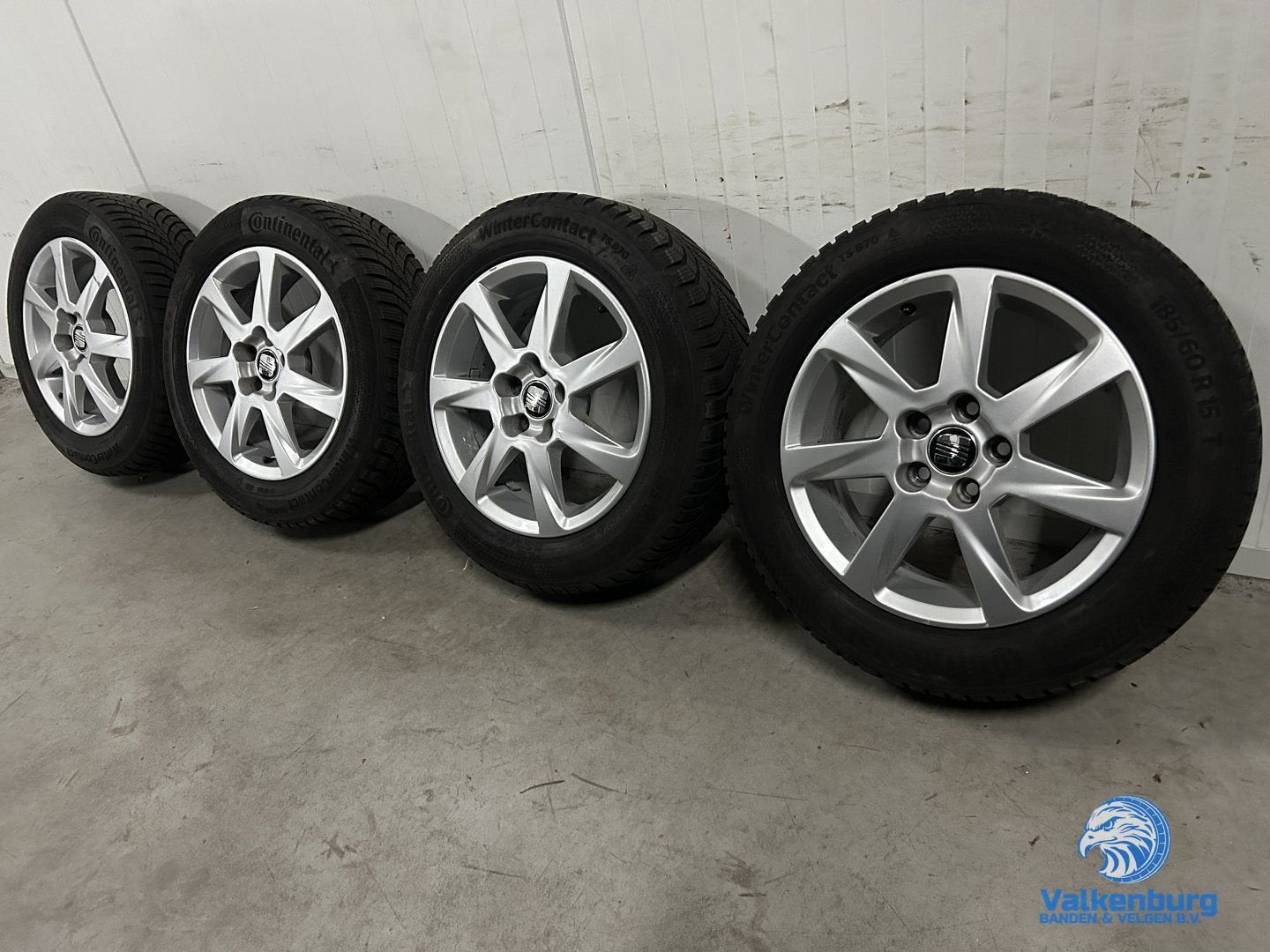 8mm! Originele Seat Ibiza 15 inch velgen 5x100 winterbanden, Auto-onderdelen, Banden en Velgen, Gebruikt, 15 inch, -, -