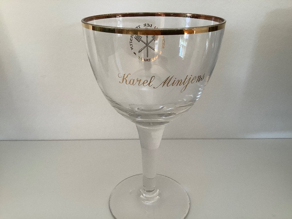 Trappist glas Westmalle / Karel Mintjes, Verzamelen, Ophalen of Verzenden, Zo goed als nieuw, Bierglas