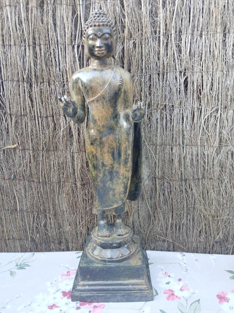 Grande statue Bouddha balinais en bronze, Enlèvement