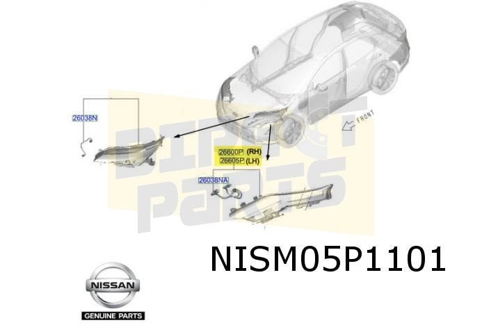 Nissan Ariya (7/22-) dagrijlicht LED Links Origineel! 266055, -, Verzenden, -, Nieuw